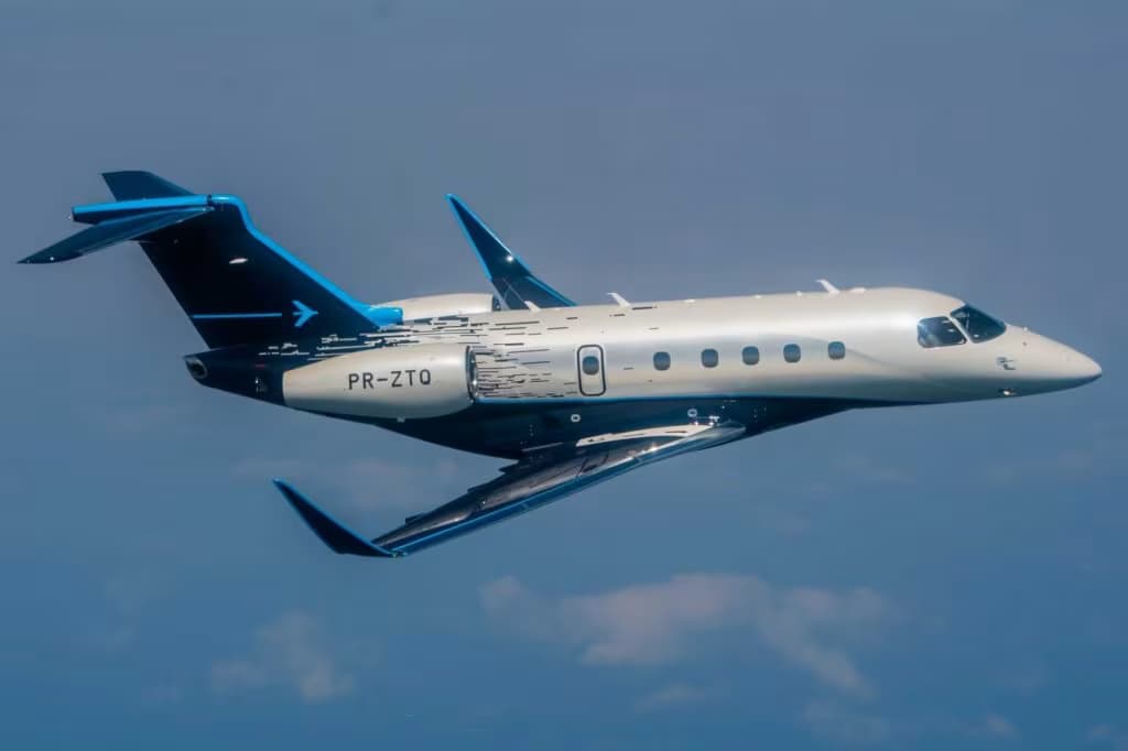 Praetor 500, jato executivo da Embraer – Foto: Divulgação