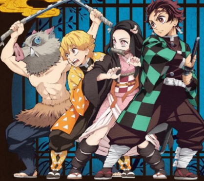 Tanjiro, Zenitsu e Inosuke (Kimetsu no Yaiba) - Caçadores De Oni