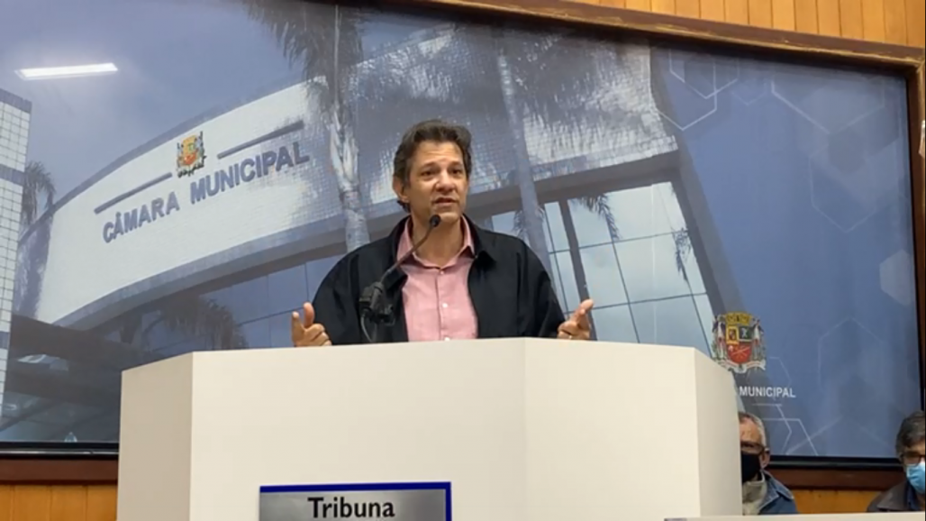 Fernando Haddad em SJC (Reprodução / Redes Sociais) Fernando Haddad em SJC (Reprodução / Redes Sociais)