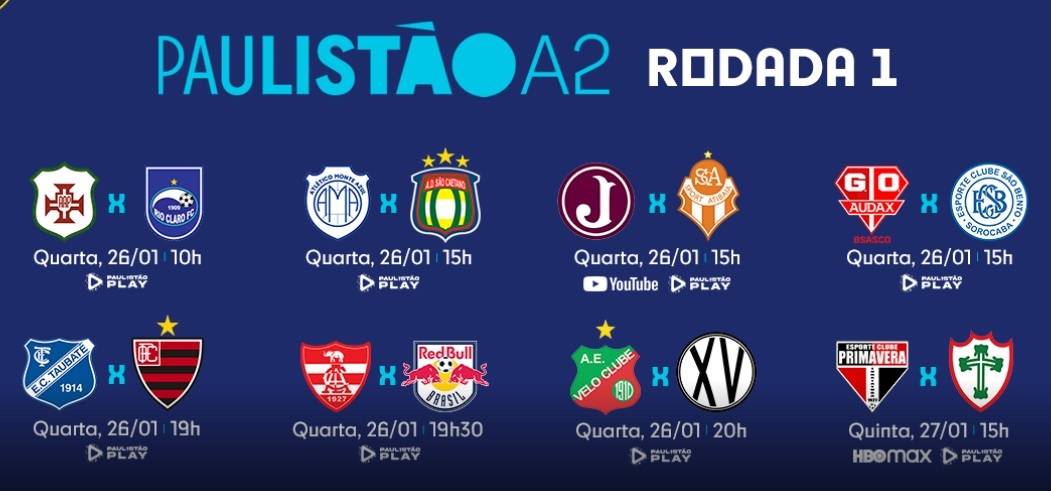 Taubaté recebe datas e horários dos jogos do Campeonato Paulista da Série  A-2