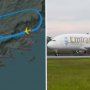 Avião da Emirates dá voltas sobre Ubatuba após problema técnico