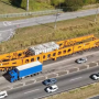 Problema mecânico adia transporte de carga gigante na Dutra