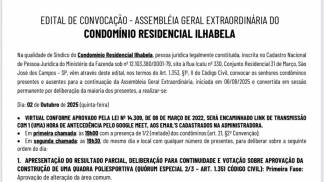 Edital convocação Edital convocação