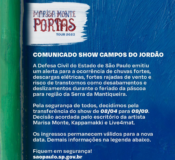 Divulgação/Redes Sociais Marisa Monte